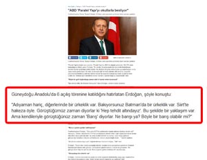 President Erdoğan: “Southeastern Anatolia is under